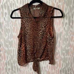 Animal print blouse